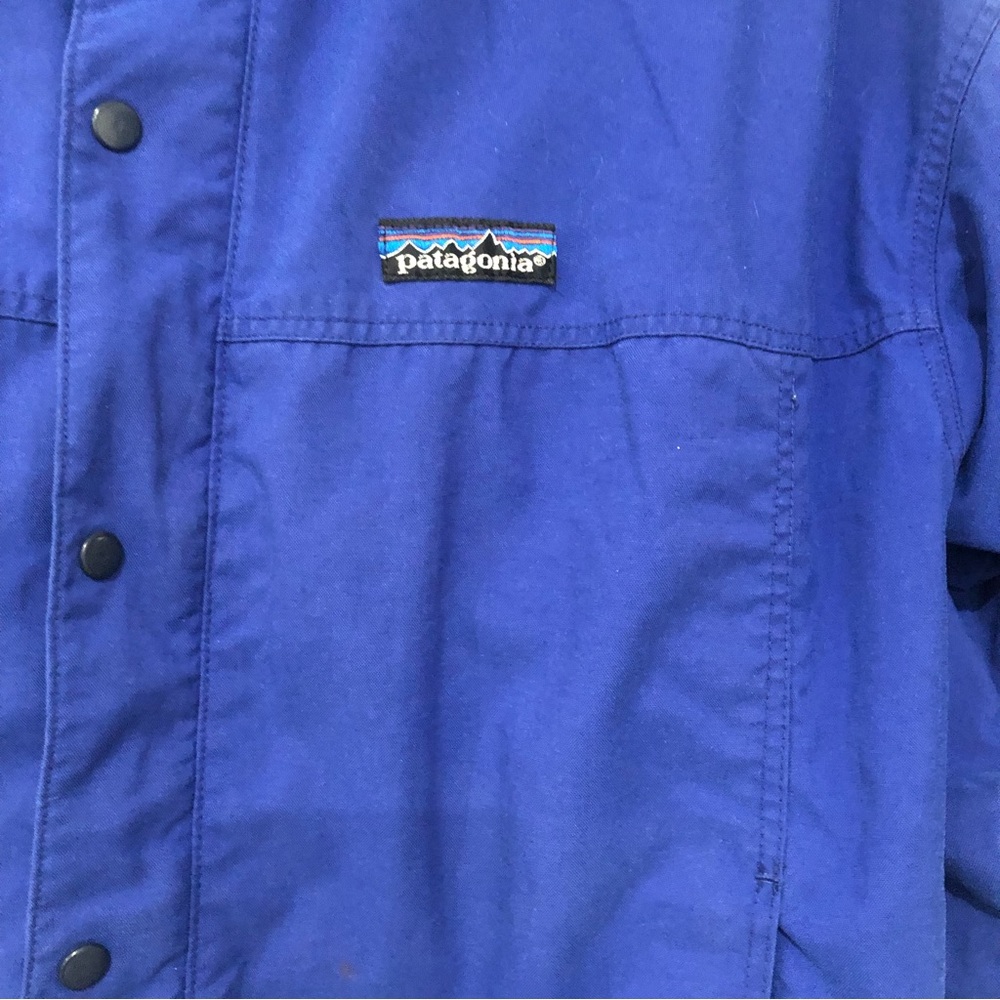 PATAGONIA MEN’S VTG BLUE PURPLE ZIP UP JACKET PACK AWSY HOODIE SMALL - Picture 5 of 16